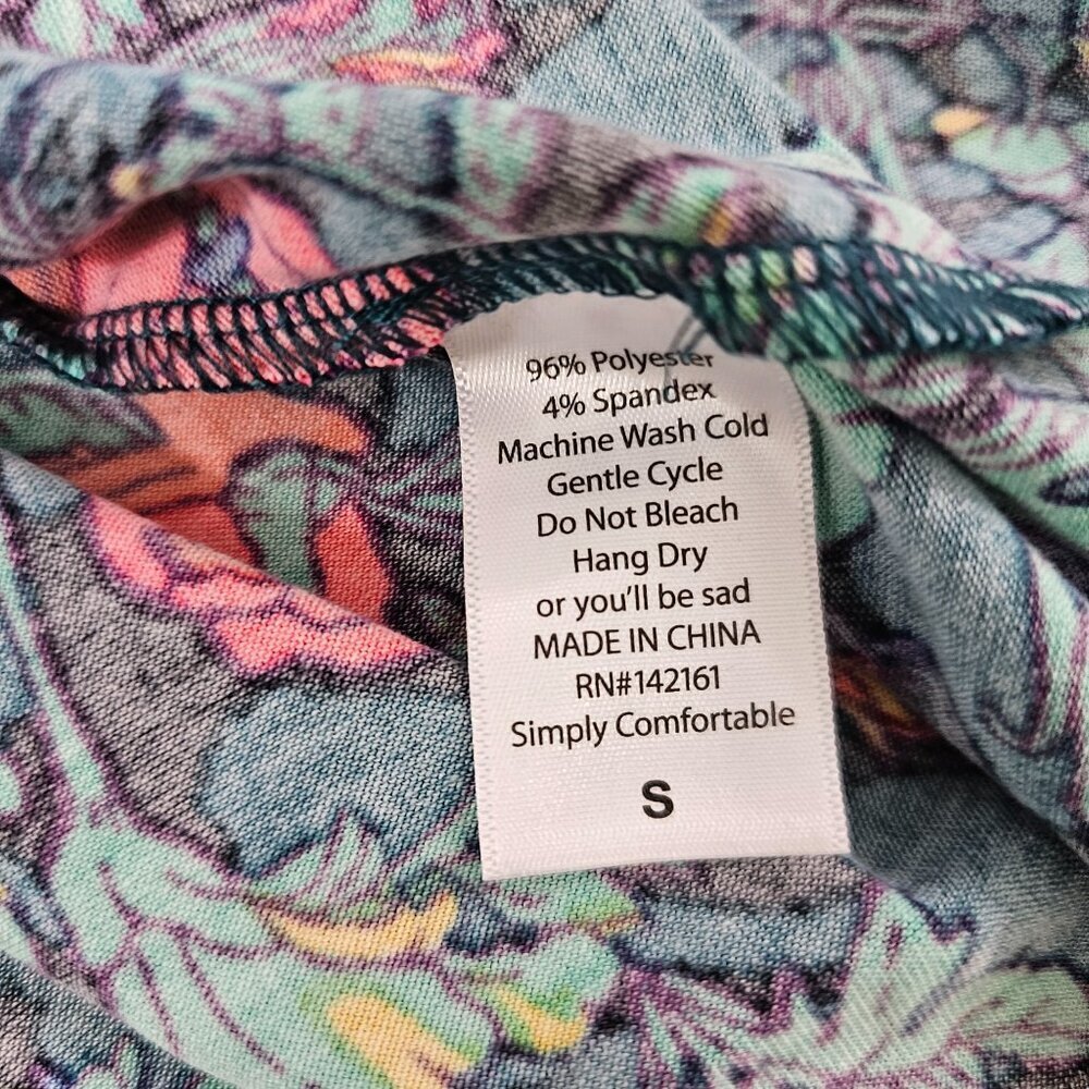 Lularoe RANDY Women's Floral Print Top - Size Small NWT - Picture 10 of 15